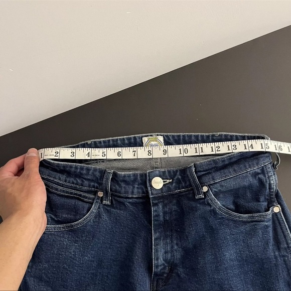 Wrangler Peter Max Retro Tapered Blue Denim Jeans Size 32x31 - Picture 9 of 13